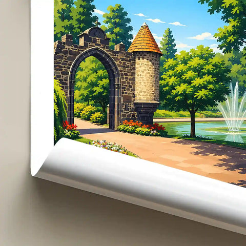 Affiche - Clermont-Ferrand - Jardin Lecoq - affiche clermont-ferrand