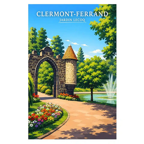 Affiche - Clermont-Ferrand - Jardin Lecoq