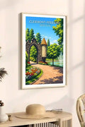 Affiche - Clermont-Ferrand - Jardin Lecoq - affiche clermont-ferrand