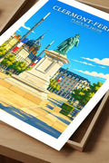 Affiche - Clermont-Ferrand - Place de Jaude - affiche clermont-ferrand