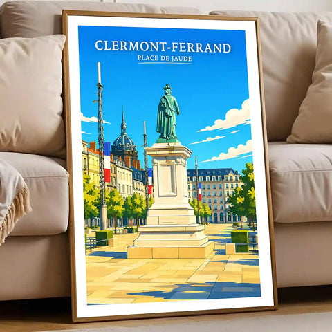 Affiche - Clermont-Ferrand - Place de Jaude - affiche clermont-ferrand