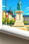 Affiche - Clermont-Ferrand - Place de Jaude - affiche clermont-ferrand