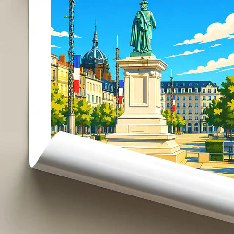 Affiche - Clermont-Ferrand - Place de Jaude - affiche clermont-ferrand