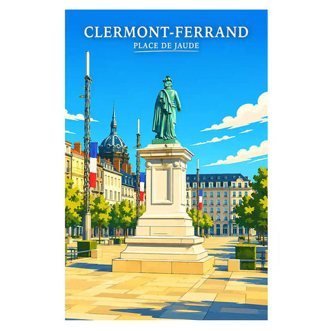 Affiche - Clermont-Ferrand - Place de Jaude