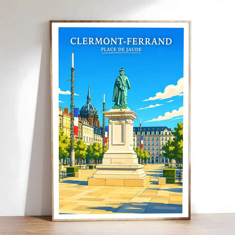 Affiche - Clermont-Ferrand - Place de Jaude - affiche clermont-ferrand