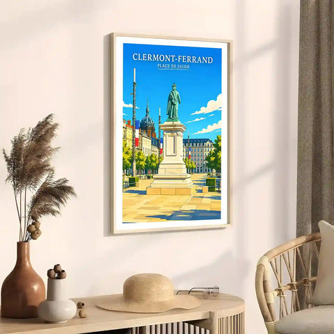 Affiche - Clermont-Ferrand - Place de Jaude - affiche clermont-ferrand