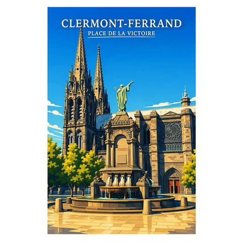 Affiche - Clermont-Ferrand - Place de la Victoire