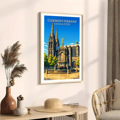 Affiche - Clermont-Ferrand - Place de la Victoire - affiche clermont-ferrand