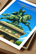 Affiche - Clermont-Ferrand - Statue de Vercingetorix - affiche clermont-ferrand
