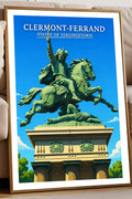 Affiche - Clermont-Ferrand - Statue de Vercingetorix - affiche clermont-ferrand