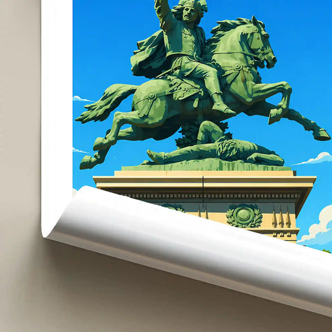 Affiche - Clermont-Ferrand - Statue de Vercingetorix - affiche clermont-ferrand