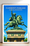 Affiche - Clermont-Ferrand - Statue de Vercingetorix - affiche clermont-ferrand