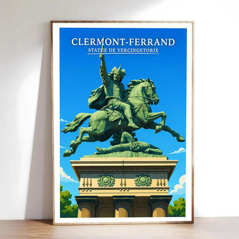 Affiche - Clermont-Ferrand - Statue de Vercingetorix - affiche clermont-ferrand