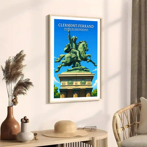 Affiche - Clermont-Ferrand - Statue de Vercingetorix - affiche clermont-ferrand