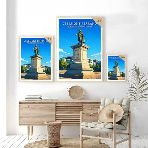 Affiche - Clermont-Ferrand - Statue du Général Desaix