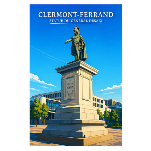 Affiche - Clermont-Ferrand - Statue du Général Desaix