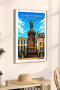 Affiche -Clermont-Ferrand - Statue d'Urbain II - affiche clermont-ferrand