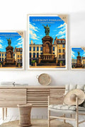 Affiche -Clermont-Ferrand - Statue d'Urbain II - affiche clermont-ferrand