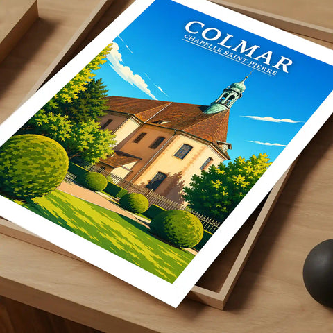 Affiche - Colmar - Chapelle Saint-Pierre - affiche colmar