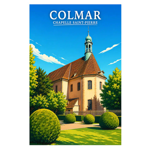 Affiche - Colmar - Chapelle Saint-Pierre - affiche colmar
