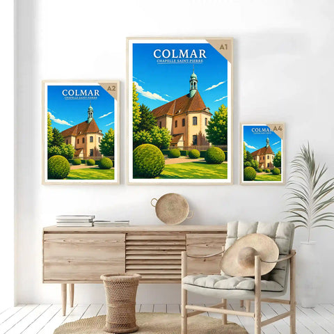 Affiche - Colmar - Chapelle Saint-Pierre - affiche colmar
