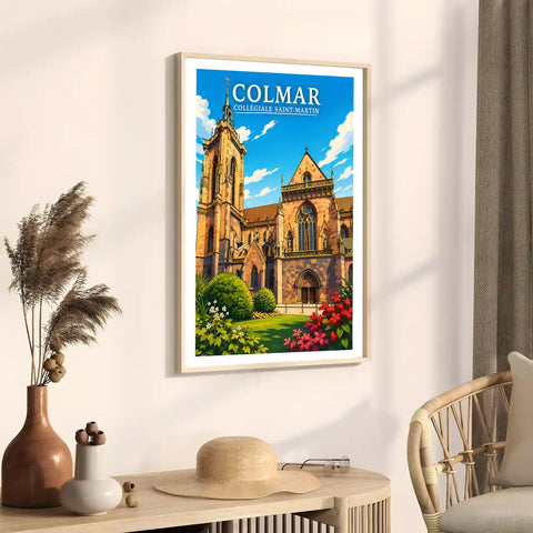 Affiche - Colmar - Collégiale Saint-Martin - affiche colmar