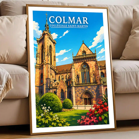 Affiche - Colmar - Collégiale Saint-Martin - affiche colmar