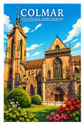 Affiche - Colmar - Collégiale Saint-Martin - affiche colmar