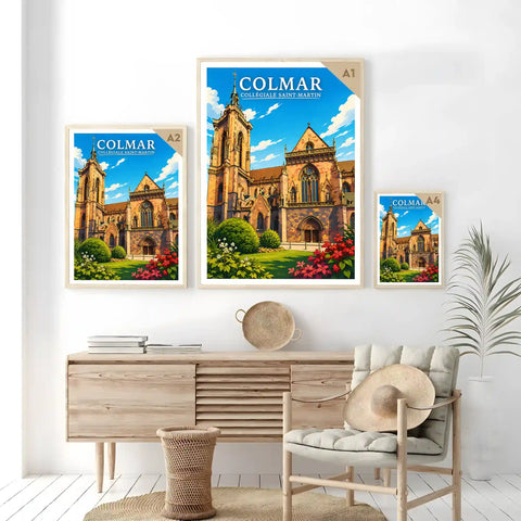 Affiche - Colmar - Collégiale Saint-Martin - affiche colmar