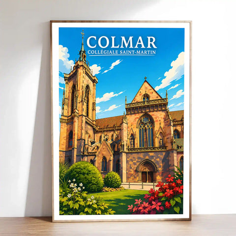 Affiche - Colmar - Collégiale Saint-Martin - affiche colmar