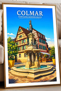 Affiche - Colmar - Fontaine Roesselmann - affiche colmar