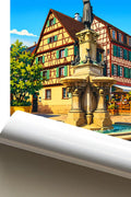 Affiche - Colmar - Fontaine Roesselmann - affiche colmar