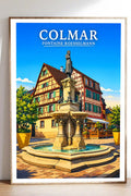 Affiche - Colmar - Fontaine Roesselmann - affiche colmar