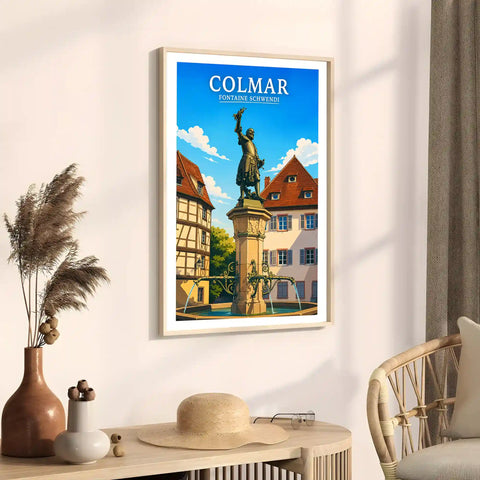 Affiche - Colmar - Fontaine Schwendi - affiche colmar