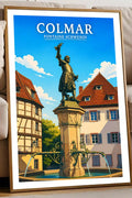 Affiche - Colmar - Fontaine Schwendi - affiche colmar