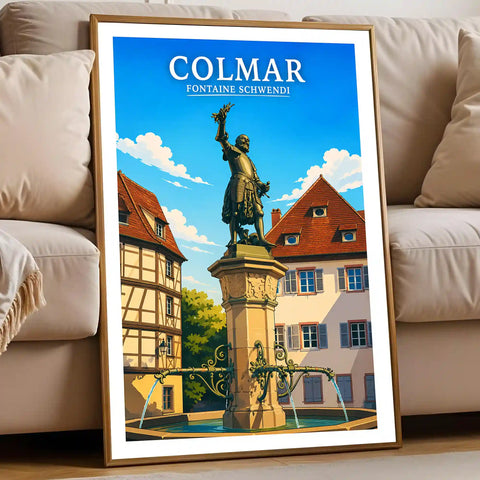 Affiche - Colmar - Fontaine Schwendi - affiche colmar