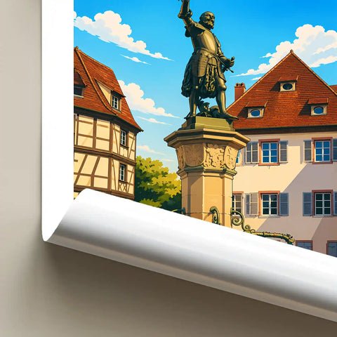 Affiche - Colmar - Fontaine Schwendi - affiche colmar
