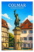 Affiche - Colmar - Fontaine Schwendi - affiche colmar