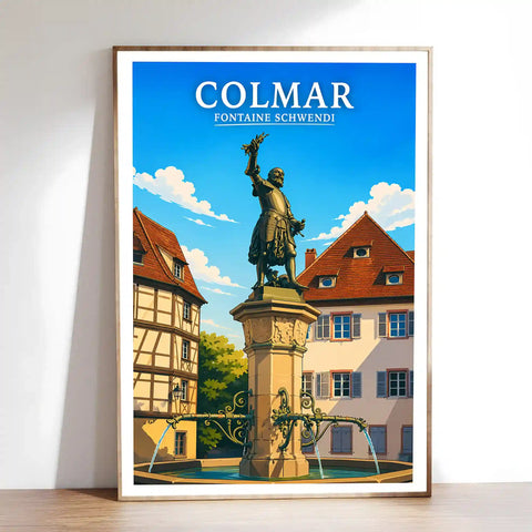 Affiche - Colmar - Fontaine Schwendi - affiche colmar