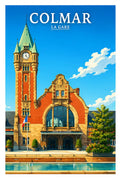 Affiche - Colmar - La Gare - affiche colmar