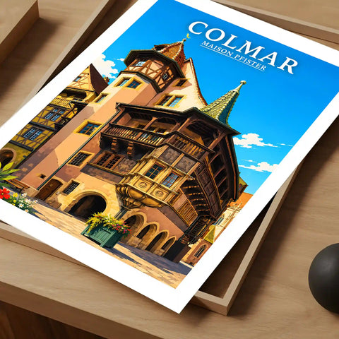 Affiche - Colmar - Maison Pfister - affiche colmar