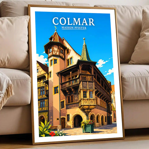 Affiche - Colmar - Maison Pfister - affiche colmar