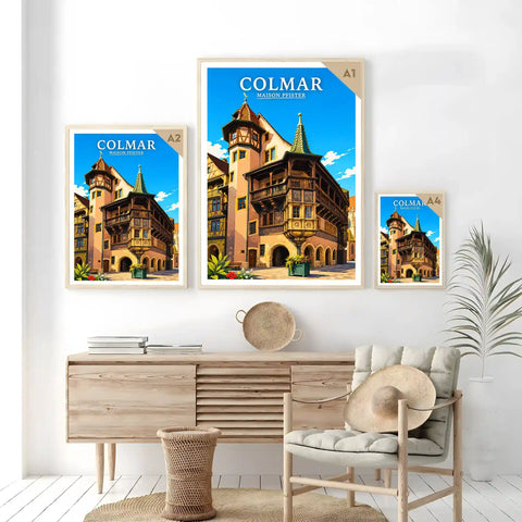 Affiche - Colmar - Maison Pfister - affiche colmar