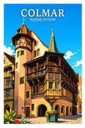 Affiche - Colmar - Maison Pfister - affiche colmar
