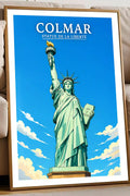 Affiche - Colmar - Statue de la Liberté - affiche colmar