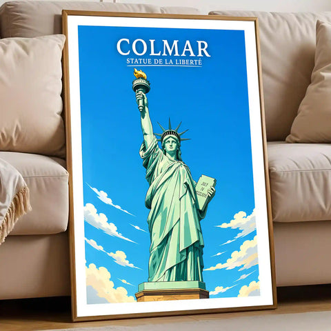 Affiche - Colmar - Statue de la Liberté - affiche colmar