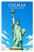 Affiche - Colmar - Statue de la Liberté - affiche colmar