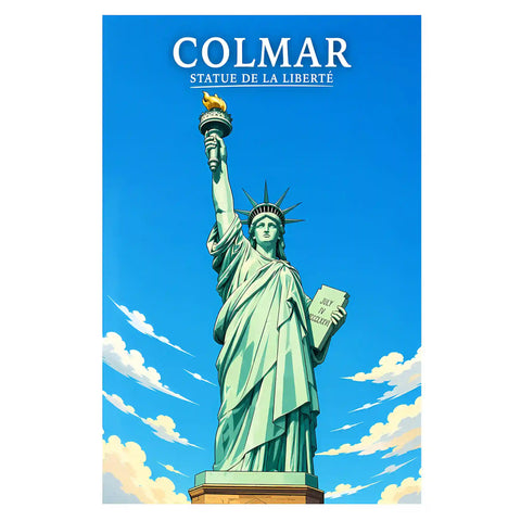 Affiche - Colmar - Statue de la Liberté - affiche colmar
