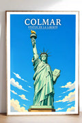 Affiche - Colmar - Statue de la Liberté - affiche colmar