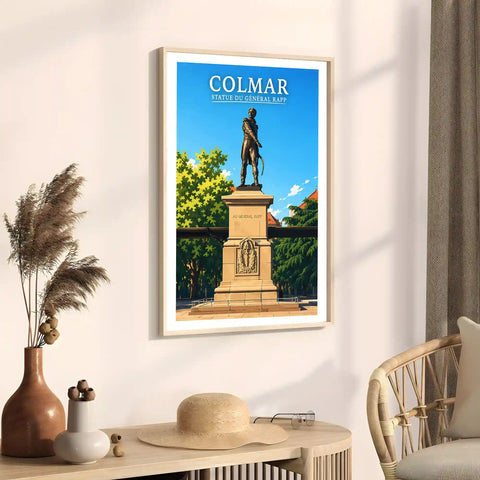 Affiche - Colmar - Statue du Général Rapp - affiche colmar